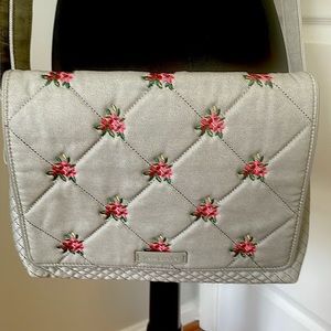 Vera Bradley, gray, Iconic Turnabout, reversible crossbody bag. 2 bags in one!